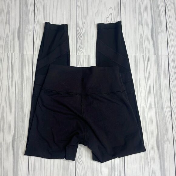 Lululemon High Rise Wunder Under Tech Mesh Black 6 - Picture 4 of 7
